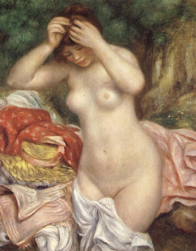Bathing girl who sat up haret, Pierre-Auguste Renoir